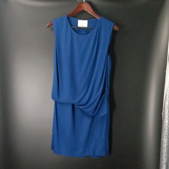 3.1 Phillip Lim Silk Royal Blue Sleeveless Mini Dress - Picture 2 of 9